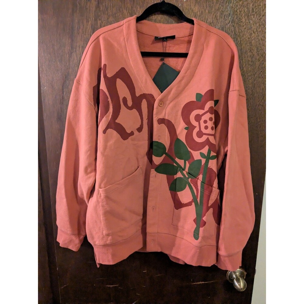 New Black Scale Blvck Scvle XL Flower Cardigan